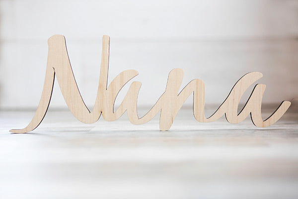 Nana Script Cutout – OK Enterprises
