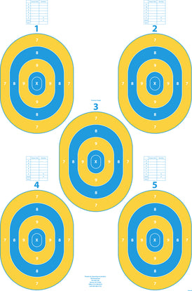 5 in 1 Range Target- Yellow/Blue