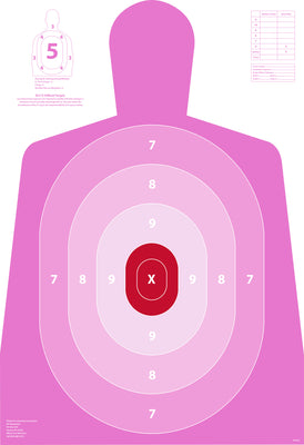 B27-E Official Pink Silhouette Range Target