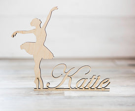 Ballerina Cutout with Name