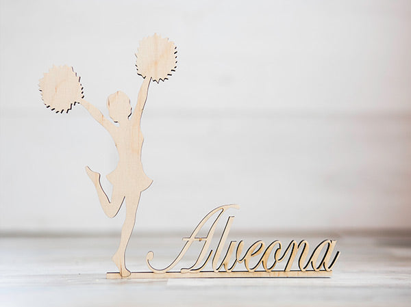 Cheerleader Cutout with Name