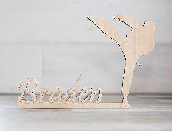 Karate Cutout with Name