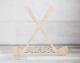 Golf Clubs Cutout with Name